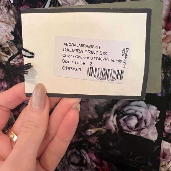 😮NWT - CHIARA BONI Dalmira Dress in Renaissance - 2 - Midi/Long Sleeve/Bodycon - Picture 7 of 9